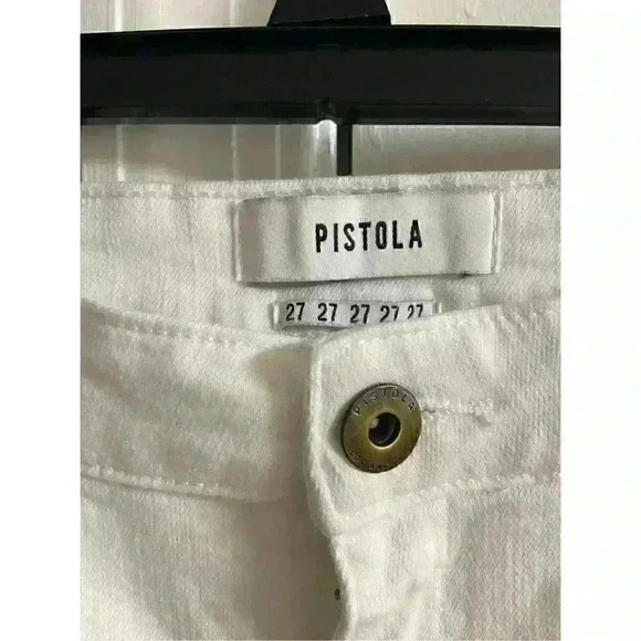 PISTOLA white mid rise distressed‎ jeans Sz 27 - Picture 4 of 5